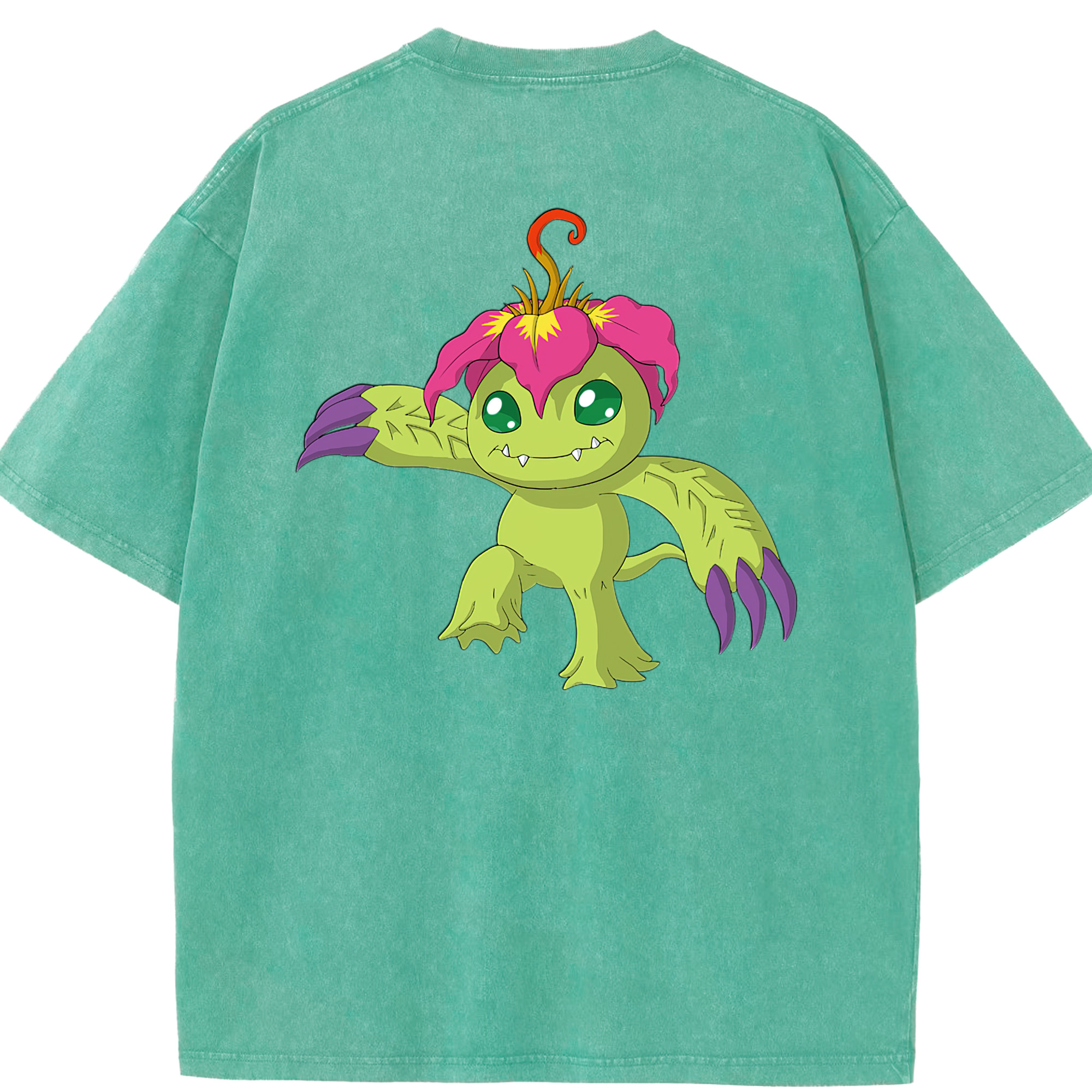 （画像用） Digimon デジタルモンスター/デジモン 綿100% ヴィンテージ風 半袖Tシャツ（背面プリント）
